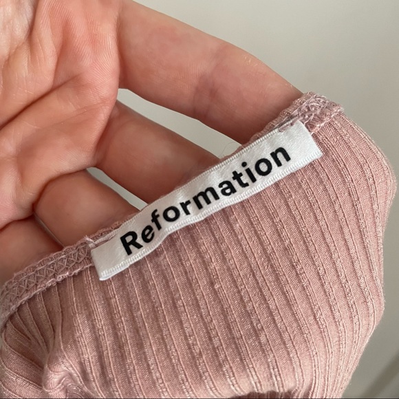 Reformation Canyon Knit Tank Serenade Pink Medium NWOT - Picture 2 of 7